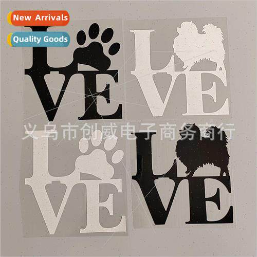 Car Love Paw Dog Cat Family footprints pet dog paw car stick