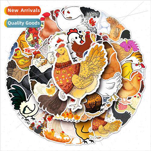 50 chicken animal luggage stickers cool creative nd waterpro