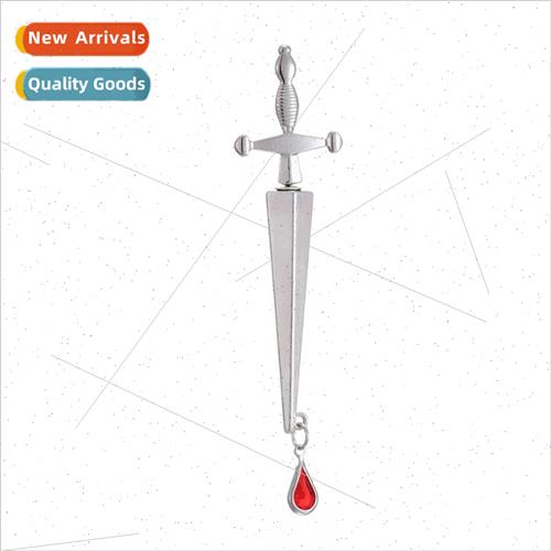 Gothic Drops of Blood Sword Drop Earrings Earrings Studs