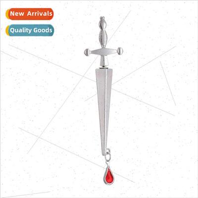 Gothic Drops of Blood Sword Drop Earrings Earrings Studs
