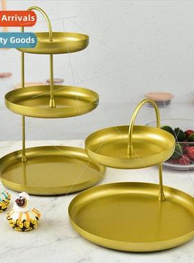 Scandinavian light luxury three-layer fruit plate cake displ