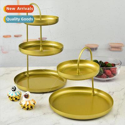 Scandinavian light luxury three-layer fruit plate cake displ