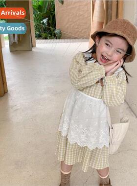 Korean childrens clothing 21 spring new girls Japanese retro