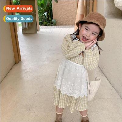 Korean childrens clothing 21 spring new girls Japanese retro