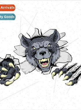 Car stickers wolf head 3D car stickers body rear scratches d