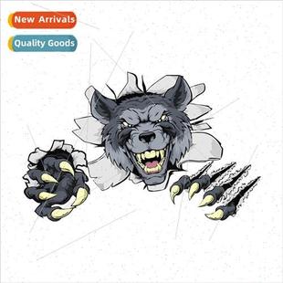 head scratches stickers rear wolf body Car car