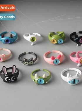 New cute ring childrens cartoon colorful one-eyed little mon