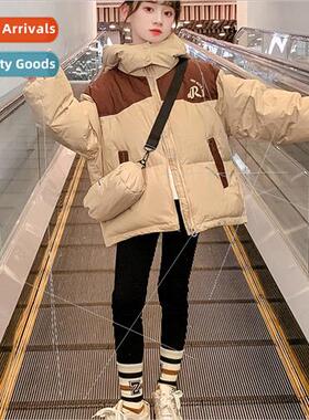 Girls down cotton jacket winter 2023 new childrens clothing