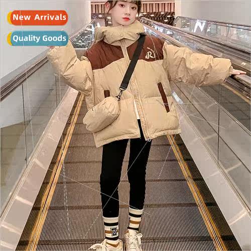 Girls down cotton jacket winter 2023 new childrens clothing
