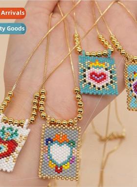 Spring new bohemian  gold chain crown peach heart square ric