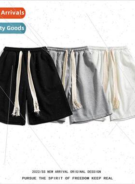 Casual shorts mens summer Korean loose casual straight draws