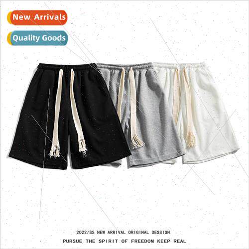 Casual shorts mens summer Korean loose casual straight draws