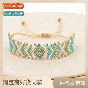 ethnic rice bead Bohemian simple retro weaving fashion folk