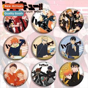 badge brooch pendant Tinplate 5.8cm pin diameter Dist spring