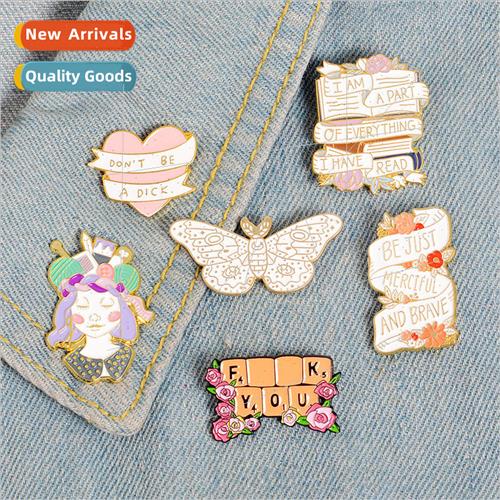 Cartoon personality letters series brooch jewelry creative l