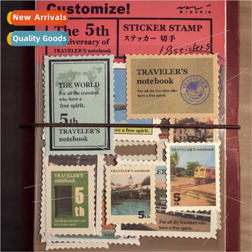 Travel Notebook Handbook Stickers Category Label Vintage Sky