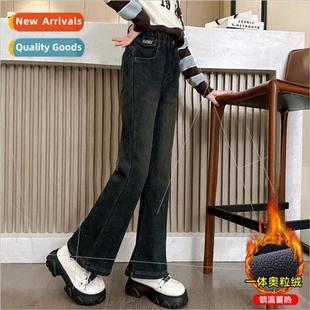 padded fall outside flared 2023 wear pants winter Girls and