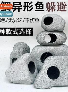 Fish tank aquascape decoration three lakes cichlid fish hidi