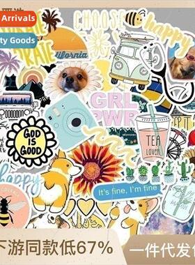 50 Ins  small fresh luggage stickers waterproof graffiti sui