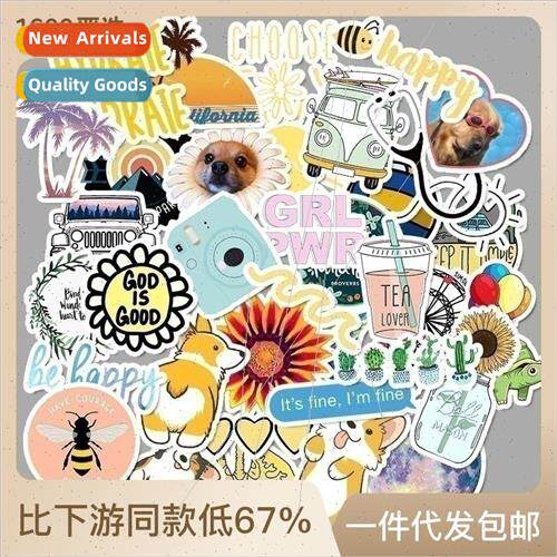 50 Ins  small fresh luggage stickers waterproof graffiti sui
