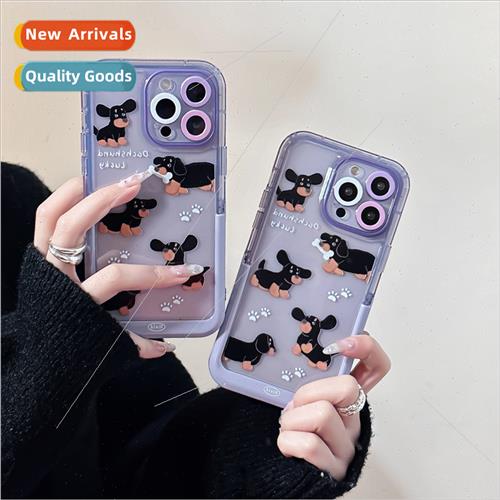 Cartoon Purple Bottom Dachshund 13Promax New Space Case iPho