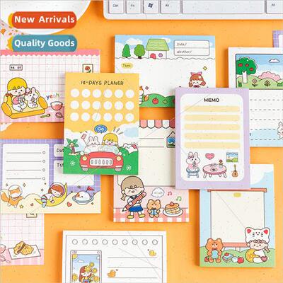 Oxygen Cabin Sticky Notes Cartoon Girl Heart Tearable Messag