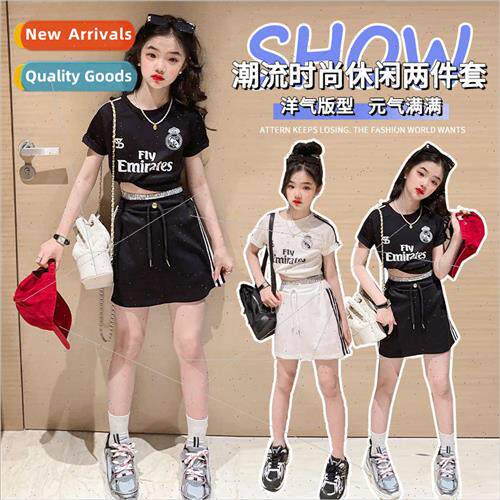 Girls summer suit 2023 new middle school and older children