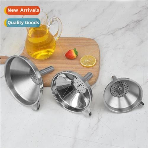 Funnel 304 stainless steel large caliber kitchen oil hopper