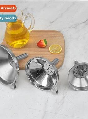 Funnel 304 stainless steel large caliber kitchen oil hopper
