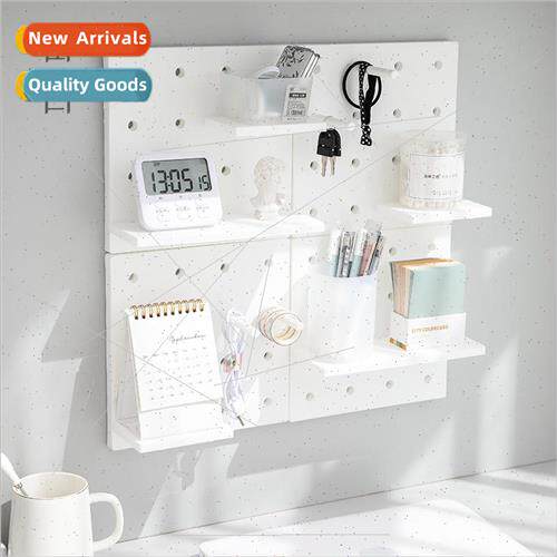 No-hole wall shelves college dormitory bedroom Scandinavian