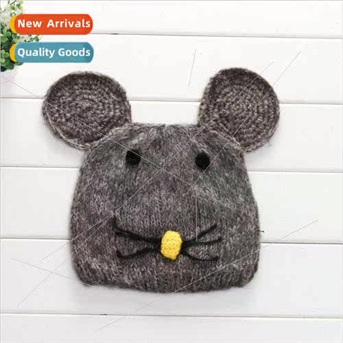 Naphthoi hand-knit baby wool hat baby hat handmade baby hat