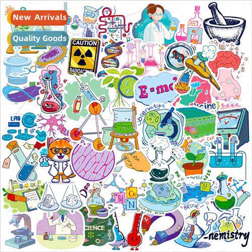 50 Chemistry Lab Science Doodle Stickers ggage Flat Stickers