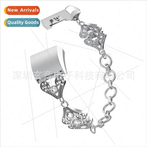 适用 Fitbit charge2 vintage engraved diamond encrusted stain