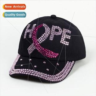 tongue duck cap Korean persona Fashionable rhinestone spring