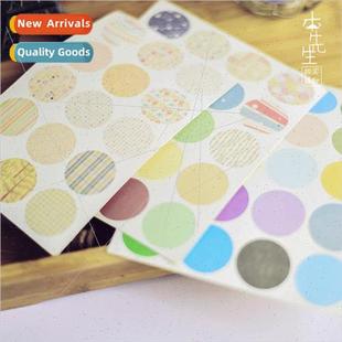 Vintage Circle Seal Dot Stickers Polka Pla Korea