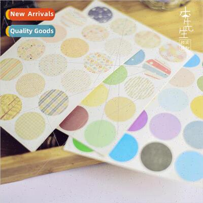 A9 Korea Stickers Vintage Circle Seal Stickers Polka Dot Pla