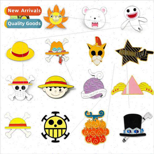 Pirate King Nautical King Hop Metal Pin ffy Skull  Straw Hat