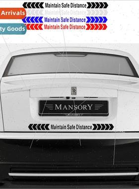 Tail stickers to keep the distance between the car in Englis