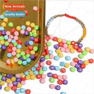 letters flat beads Solid diy acrylic handmade children color