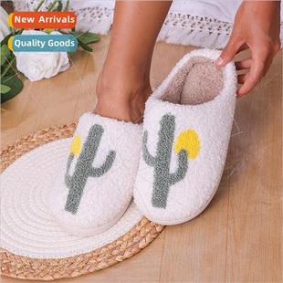 New warm cactus home and slippers couple winter men cotton