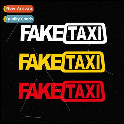 Engraved Text Sticker Fake Taxi Drift  Funny Car Stickers FA