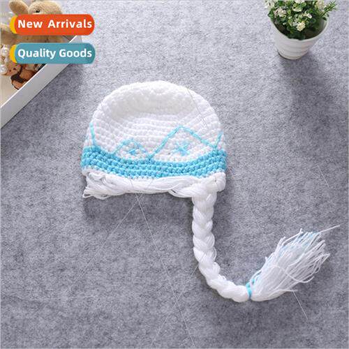 Naphthalene Wei pure hand-knitted baby wool overlay hat soli