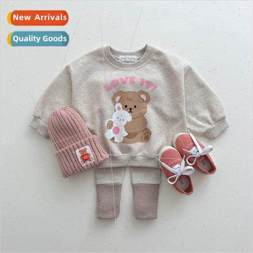 Girls sweater fall and winter padded childrens striped sweat