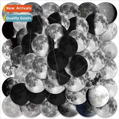 50 pcs of moon phases of cloudy and clear moon full moon sti