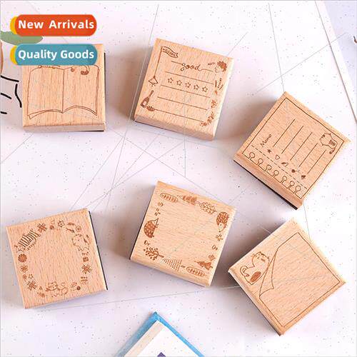 light retro handbook stamp message box series cartoon border