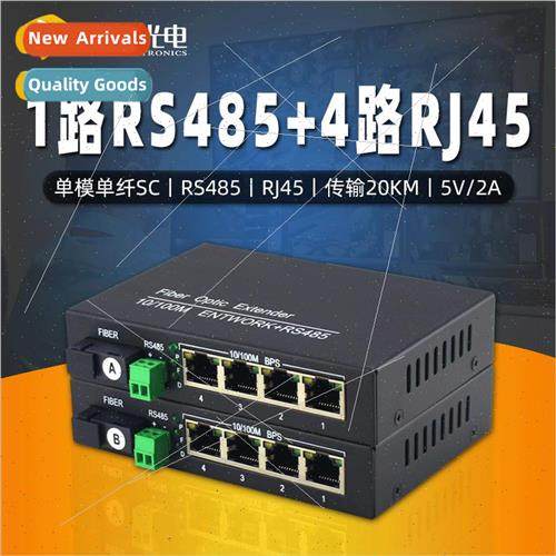 1 bi-directional RS485 data with 4-channel 100Mbps Network O