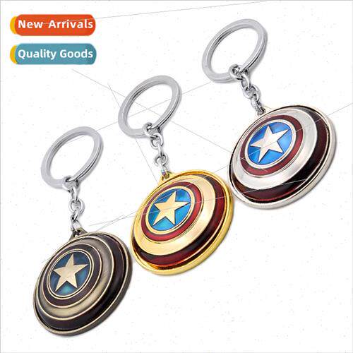 360 degree rotatable Captain America shield keychain Movie