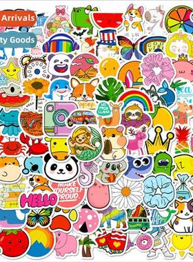 100 small size 4cm new small fresh stickers cartoon ins aest