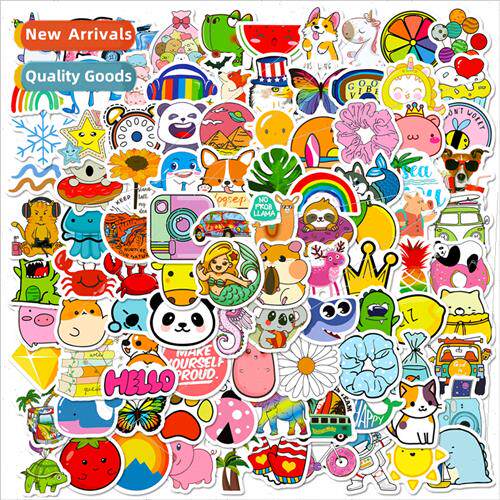 100 small size 4cm new small fresh stickers cartoon ins aest