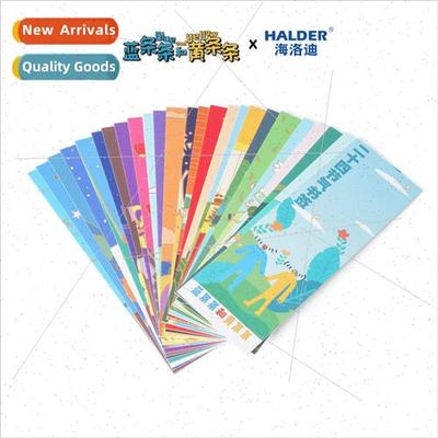 Cartoon IP Blue Stripes Yellow Stripes Paper Bookmarks Sprin